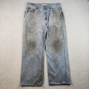 VTG Y2K Bullhead Jeans Mens 36x30 Hammonds Loose DESTROYED Grunge Denim THRASHED